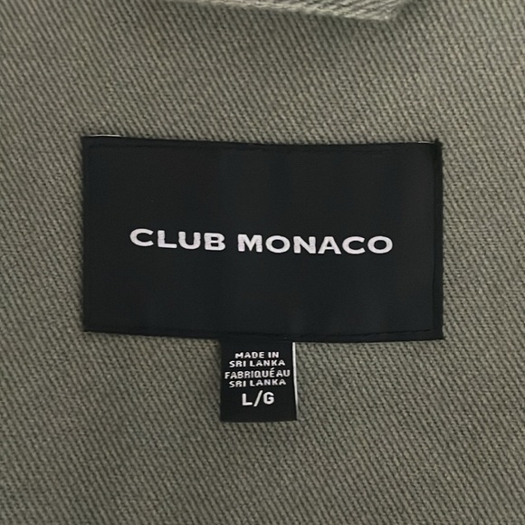 Club Monaco Men’s Utility Jacket Olive Green Large - Picture 2 of 7